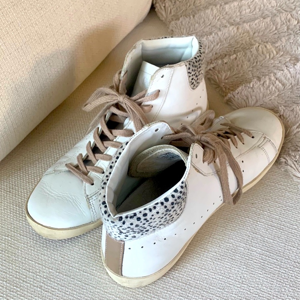 GOLA white and leopard hightops size 9